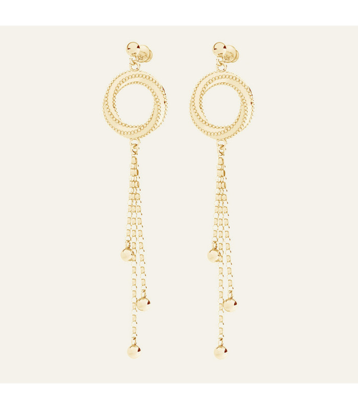 Round long earrings - Brillare, Sky&Co, sterling silver 925