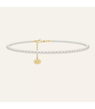 Choker z delikatnych białych pereł, Sky&Co, srebro 925