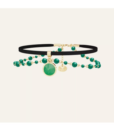 Choker kaskadowy z kamieniami naturalnymi - Ezoteriq, Sky&Co, srebro 925