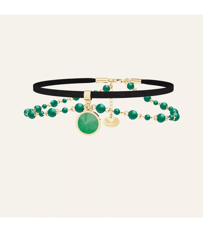 Ezoteriq choker with natural stone, Sky&Soul, sterling silver 925