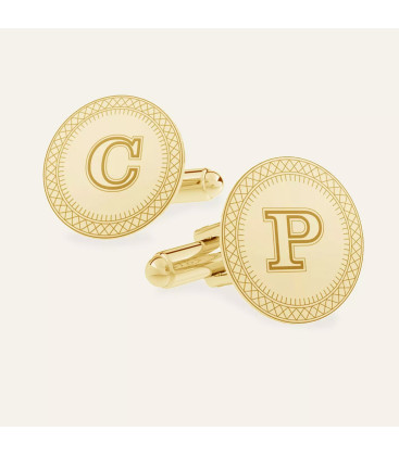 Mens cufflinks - with letter, Sky&Co, sterling silver 925