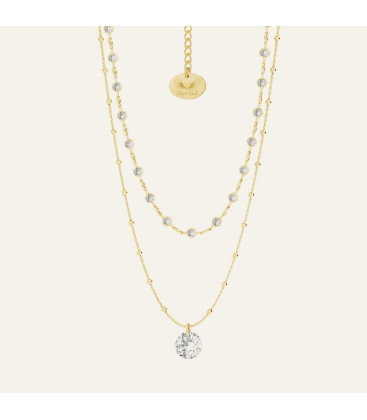 Round zircons necklace, Sky&Co, sterling silver 925
