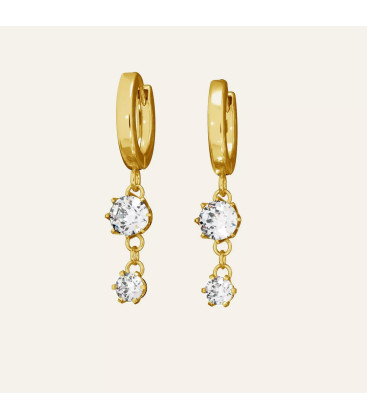 Earrings with zircons, Sky&Co, sterling silver 925