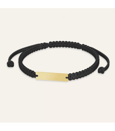 Mens cord bracelet, Sky&Co, sterling silver 925