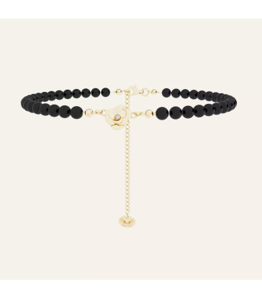 Choker perłowy, zawieszka róża, Sky&Co, srebro 925