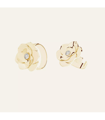 Rose ear cuff with cystal, Sky&Co, sterling silver 925