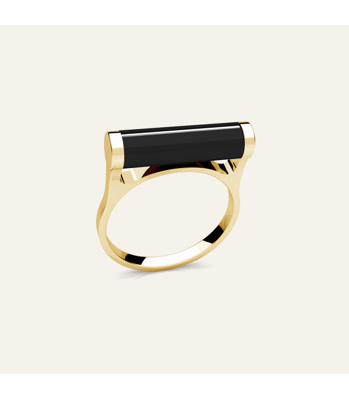 Roller ring black resin, Sky&Co, sterling silver 925