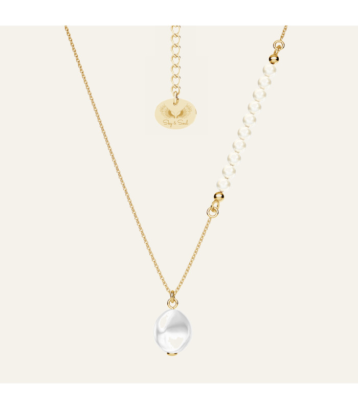 Necklace small white ciltured pearls, Sky&Co, sterling silver 925