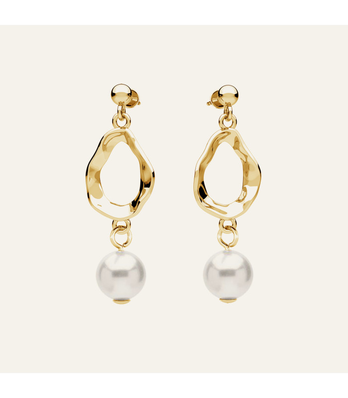 Hanging earrings with pearl, Sky&Co, sterling silver 925